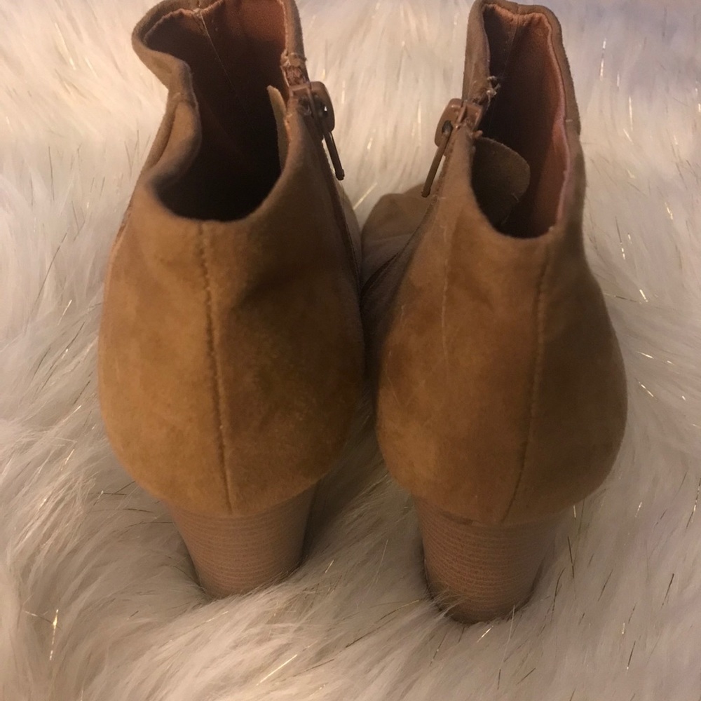 Qupid Vegan Swede Open-Toe Booties - image 4